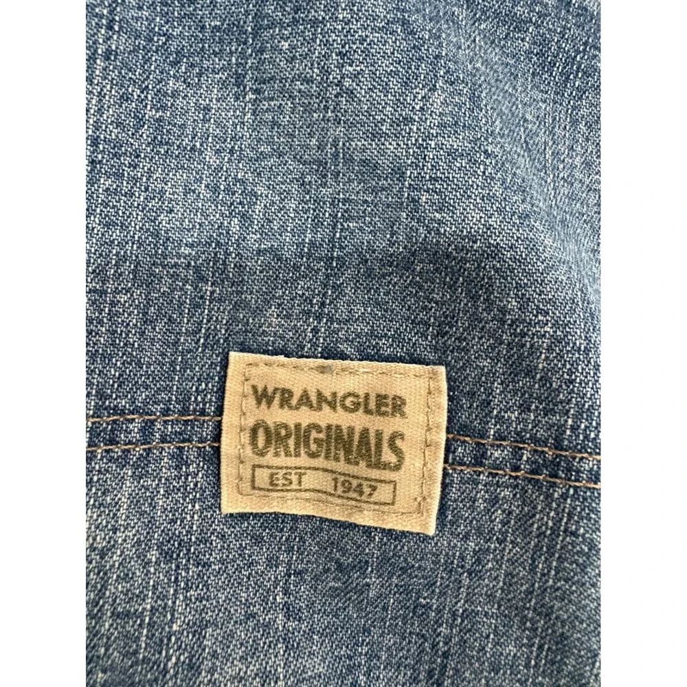 Wrangler Carpenter Jeans Mens 40x30 Blue Denim Workwear Loose Fit 94OROAS